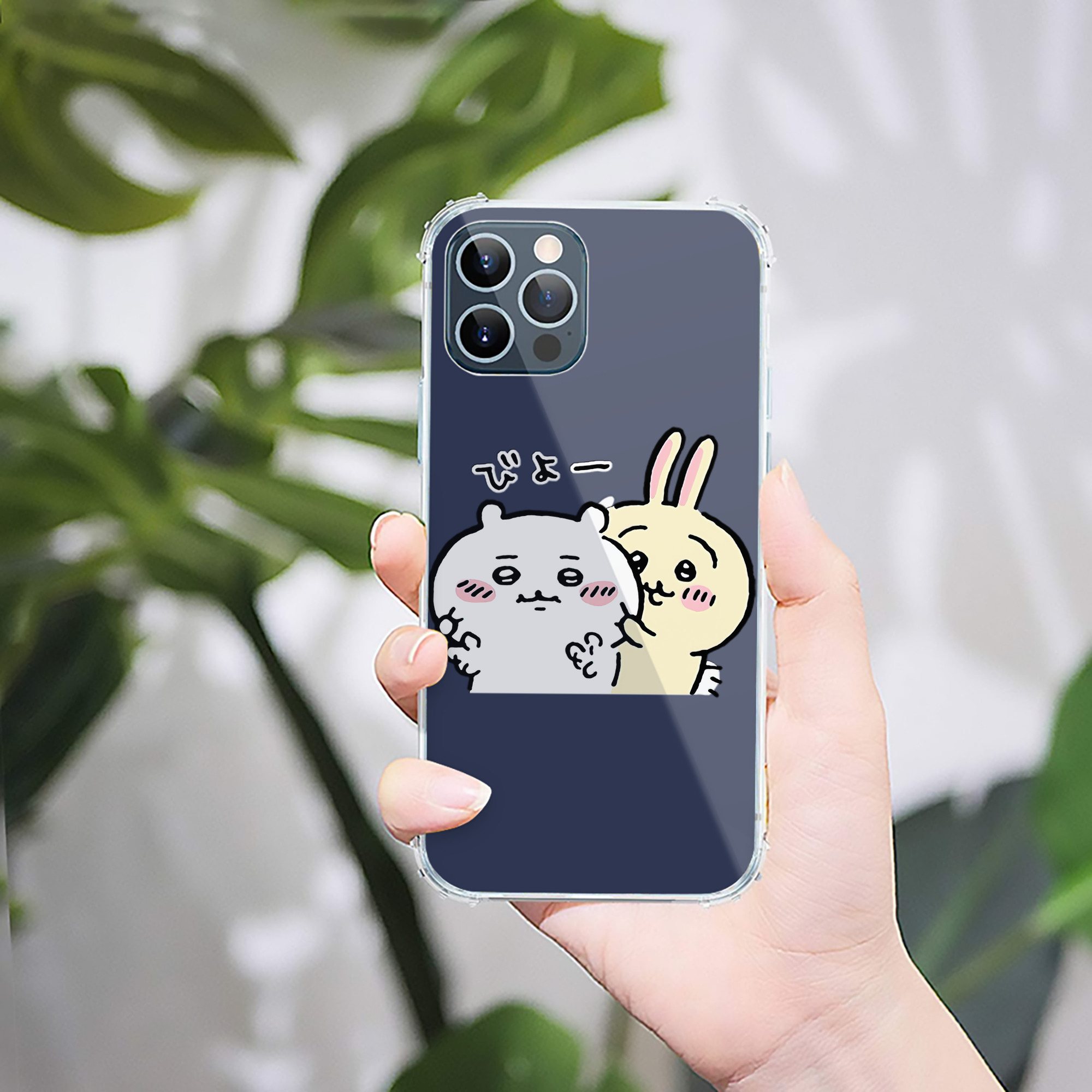 （画像用） ちいかわ うさぎ Chii-kawa usagi 【iPhone 12シリーズ対応】透明スマホケース（クリアソフトケース）